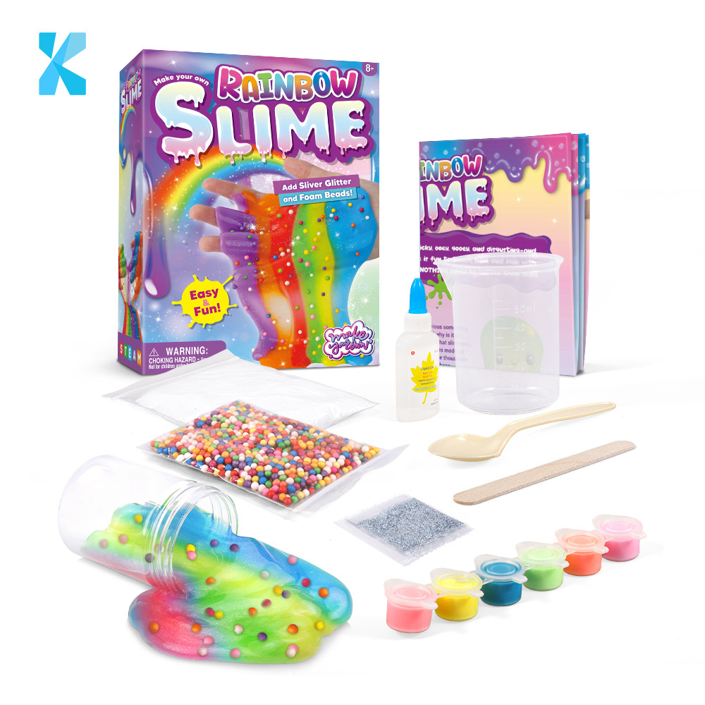 Colorful slime toys crazy  squeeze toys new arrival multi-colors jelly soft transparent DIY slime making kit