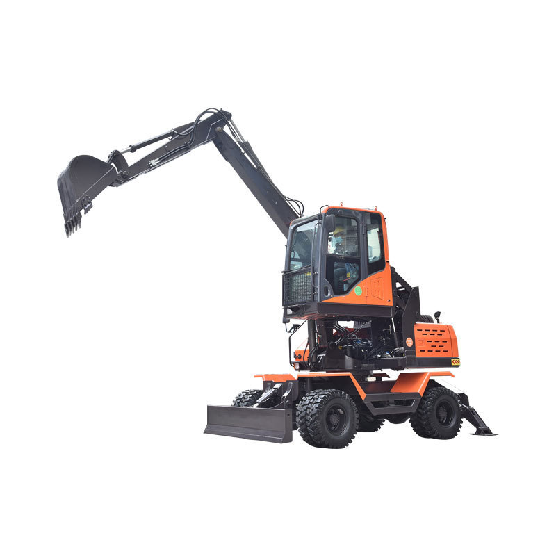 Portable Compact Machine Digger Small Wheel Excavator Dirt Moving Equipment for Grave Digging