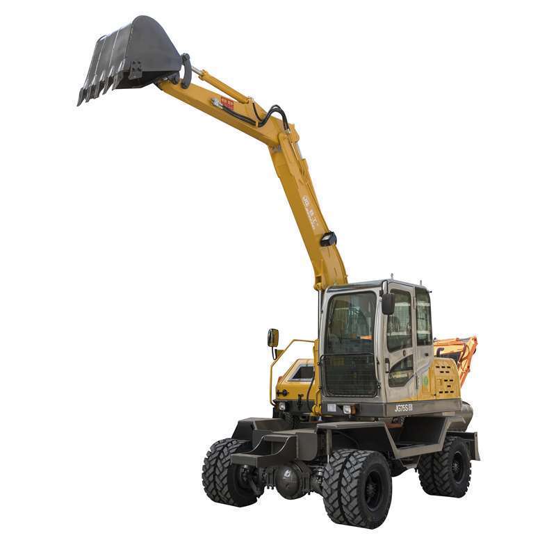 wheel excavator 6 ton small digger machine construction machinery tire wheeled excavator