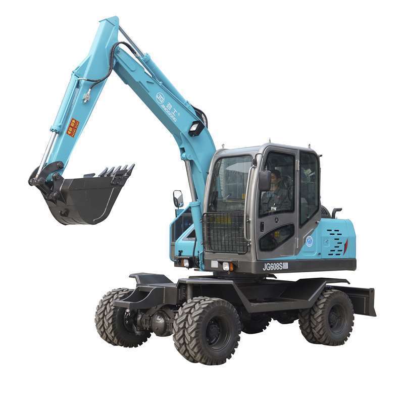 Jinggong 2020 new mini wheel excavator digging machine tire excavator