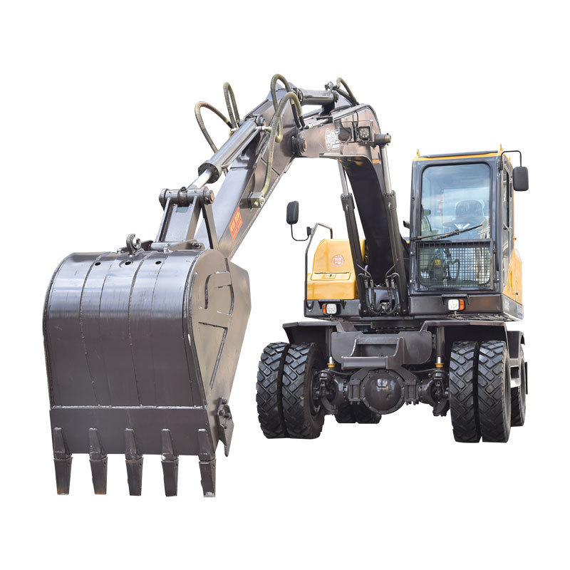 Portable Compact Machine Digger Small Wheel Excavator Dirt Moving Equipment for Grave Digging