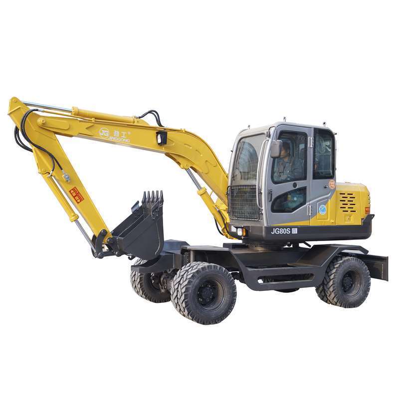 wheel excavator 6 ton small digger machine construction machinery tire wheeled excavator