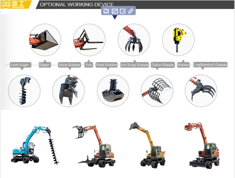 Jinggong Material Handling Machine 3-5m Lifting Height 3-7ton Diesel Forklift with Cushion Tire