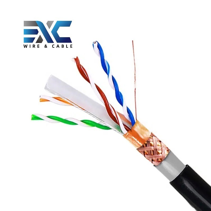 Good quality waterproof Direct buried 10gbps sftp cat6 lan cable outdoor 1000ft