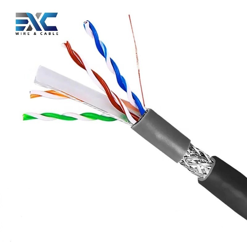 Good quality waterproof Direct buried 10gbps sftp cat6 lan cable outdoor 1000ft