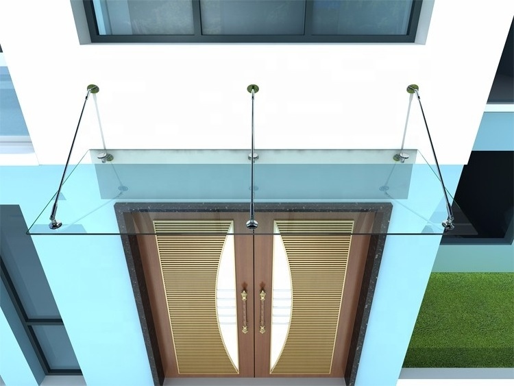 New design entry door porch bracket glass awning canopy