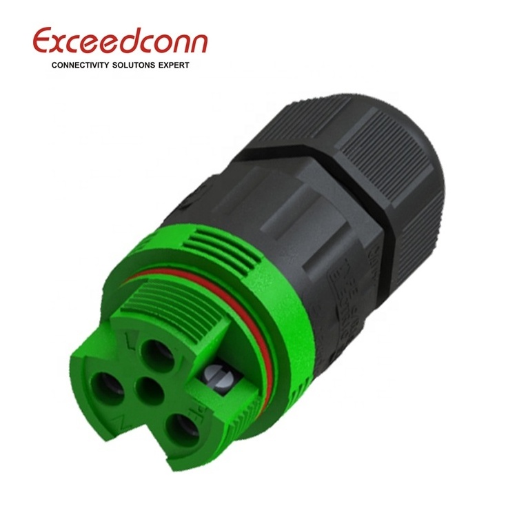 3 Pin  Electrical Screw Lock IP68 waterproof Cable Connector