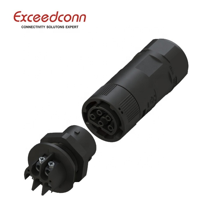 Hot sale Connector inverter 5 pins IP68 Solar  AC wire to wire power socket connector