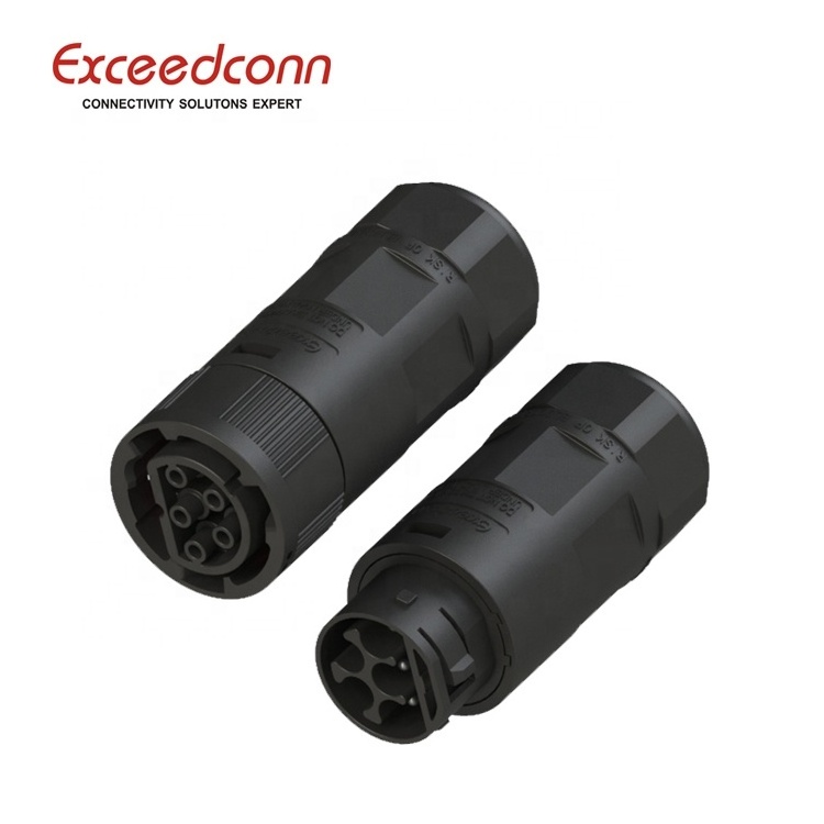 Hot sale Connector inverter 5 pins IP68 Solar  AC wire to wire power socket connector