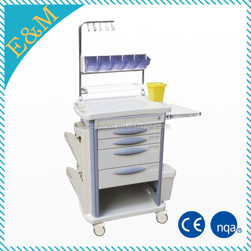 medical cart trolley, medical cart with drawer, medical used crash carts for sale