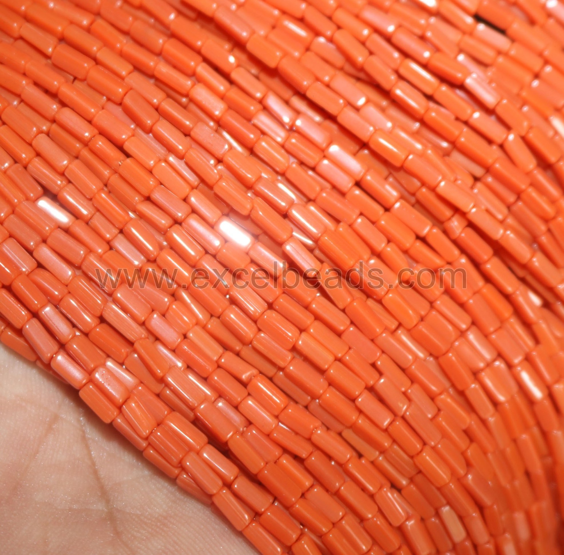 2023 Top selling glass beads 2mm 3mm 4mm square tube cube Italian coral beads for jewelry making loose beads on strand.