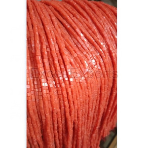 2023 Top selling glass beads 2mm 3mm 4mm square tube cube Italian coral beads for jewelry making loose beads on strand.