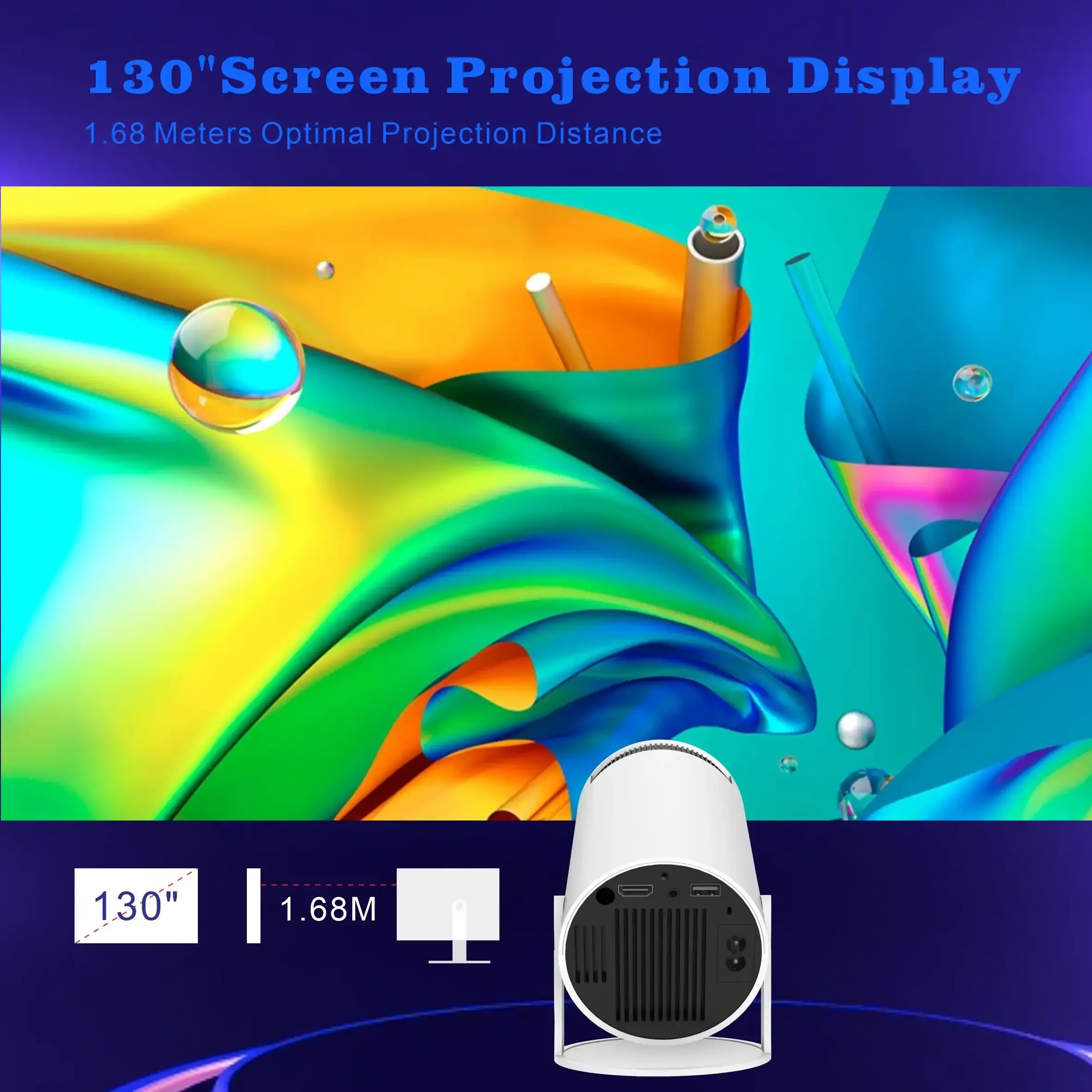 HY300 Android 11 Dual Wifi 4k Video projector 1080P 720P Full HD Home Theater Projector Smart Portable Mini Projectors