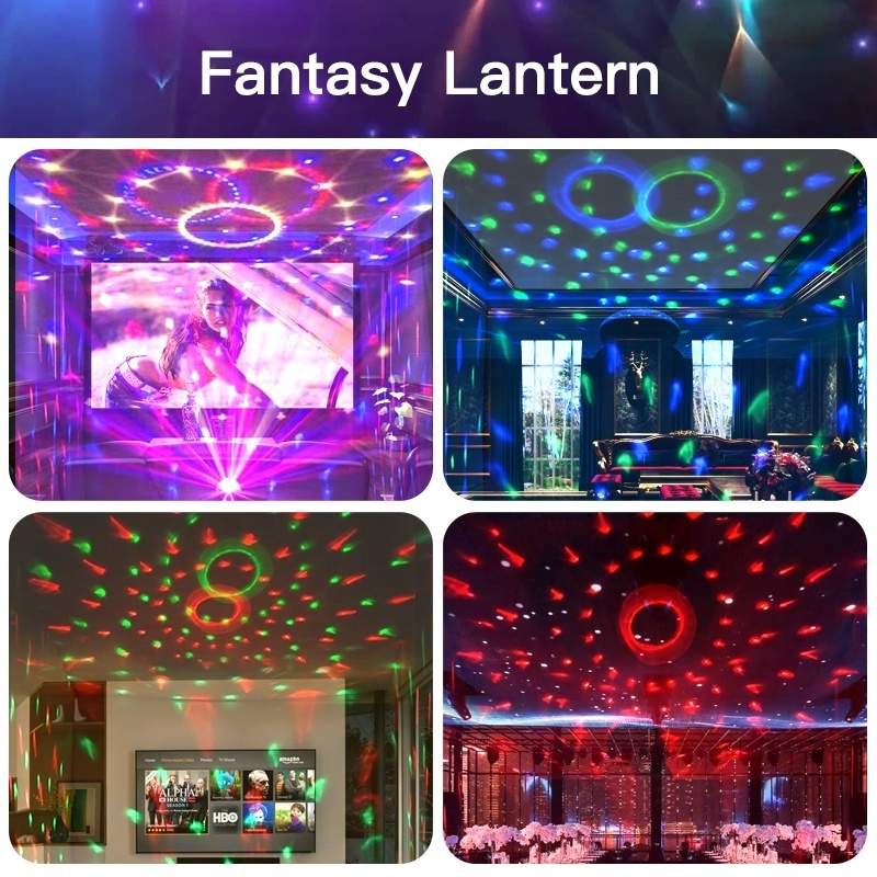 Wireless Music Speaker Stage Light LED Disco Ball Lights USB Charge BT-compatible Projector Night Lights for KTV Party Wedding