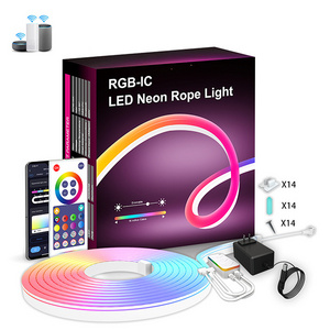 Flexible Neon Rope Light Smart Home Lights Decoration Remote Control RGB LED Neon Strip Light Home Party Holiday Decoration