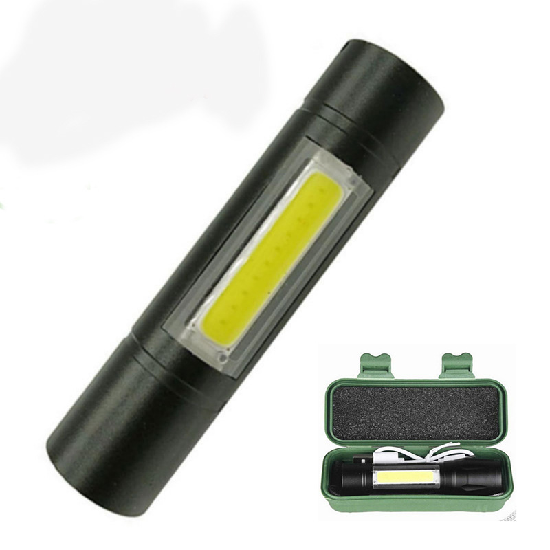 LED USB Charging belt Side light Tool light Outdoor flashlight for strong light COB Flashlight