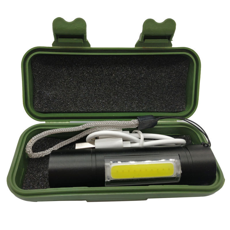 LED USB Charging belt Side light Tool light Outdoor flashlight for strong light COB Flashlight