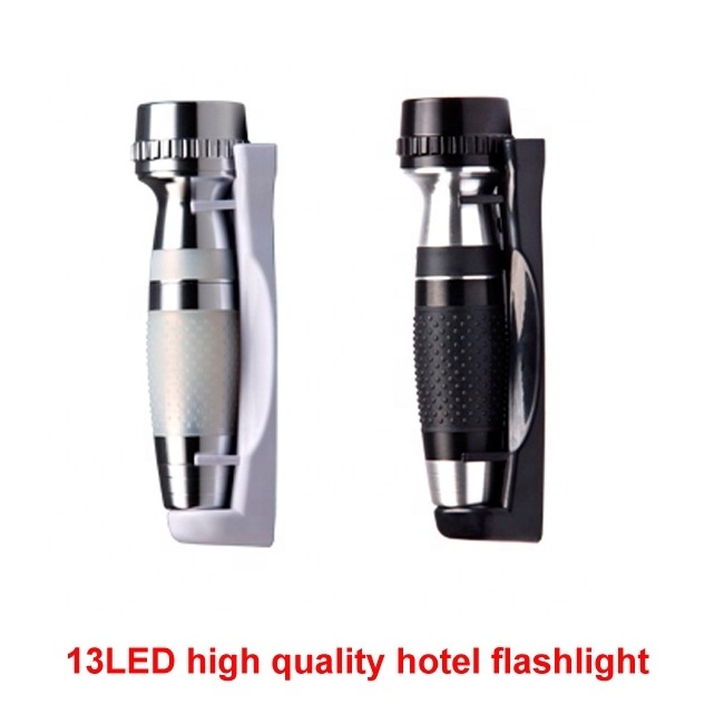 Hot Sale 13LED Aluminum Rechargeable  Firefighting wall mounted emergency hotel torch flashlight