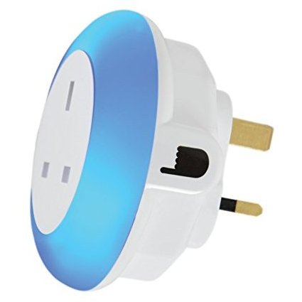 British plug in color changing socket night light lamp