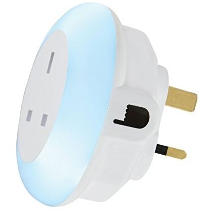 British plug in color changing socket night light lamp