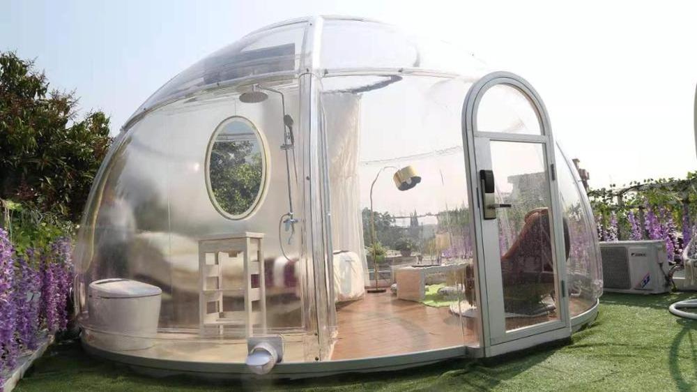 Transparent Dome House Glamping Tent/ Sunroom/ Hotel Geodesic Dome Kit