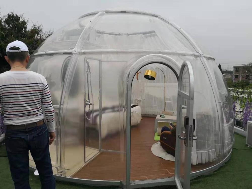 Transparent Dome House Glamping Tent/ Sunroom/ Hotel Geodesic Dome Kit