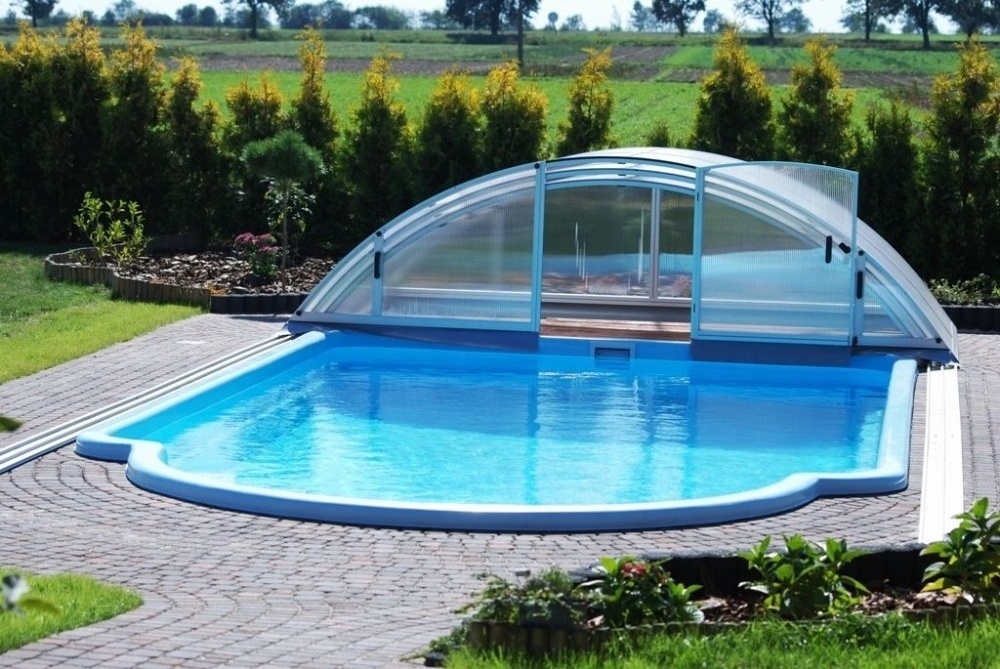 Cheap Automatic Safety Spa Enclosure Retractable Swimming Pool Sliding Roof Cover Pool Enclosures