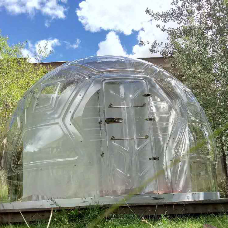 China Manufacturer Customized Luxury Transparent Half Sphere Dome House Geodesic