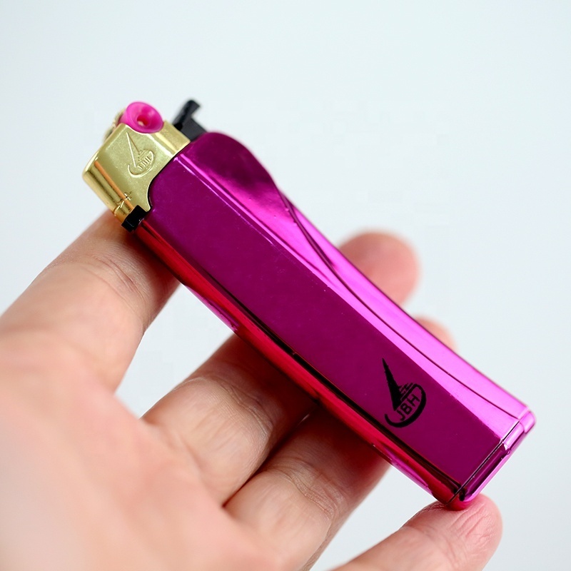 EX-4203  refillable  flint lighter  clear/transparent cigarette plastic lighter good quality golden flame  lighter