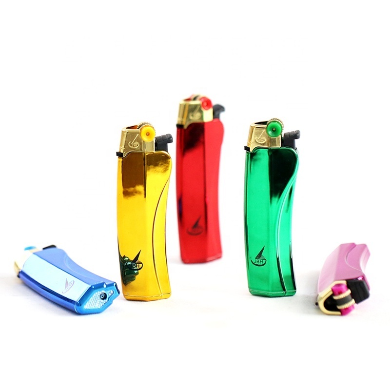 EX-4203  refillable  flint lighter  clear/transparent cigarette plastic lighter good quality golden flame  lighter