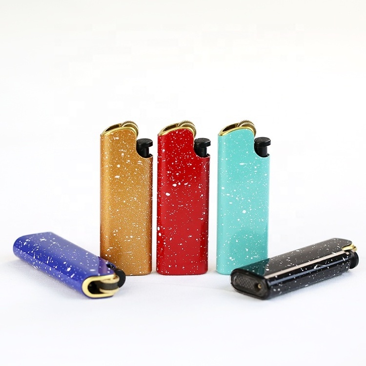 Wholesale Cheap Novelty Slim Refillable Butane Gas Flint Cigarette metal  wheel Lighter EX-2322small