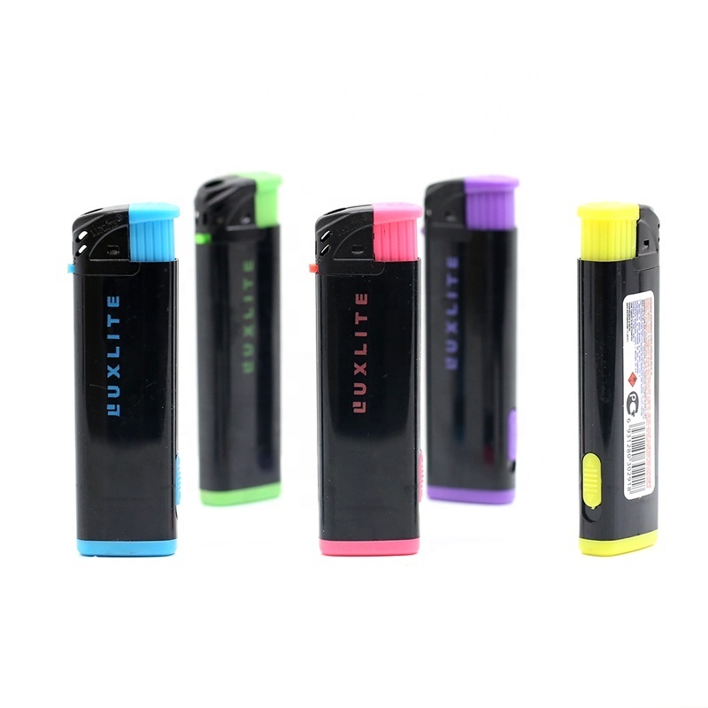 plastic lighter with LED  electronic  gas lighters EX-2151S torch lighter