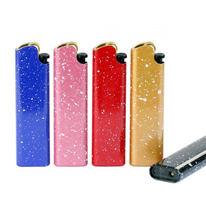 Wholesale Cheap Novelty Slim Refillable Butane Gas Flint Cigarette metal  wheel Lighter EX-2322big