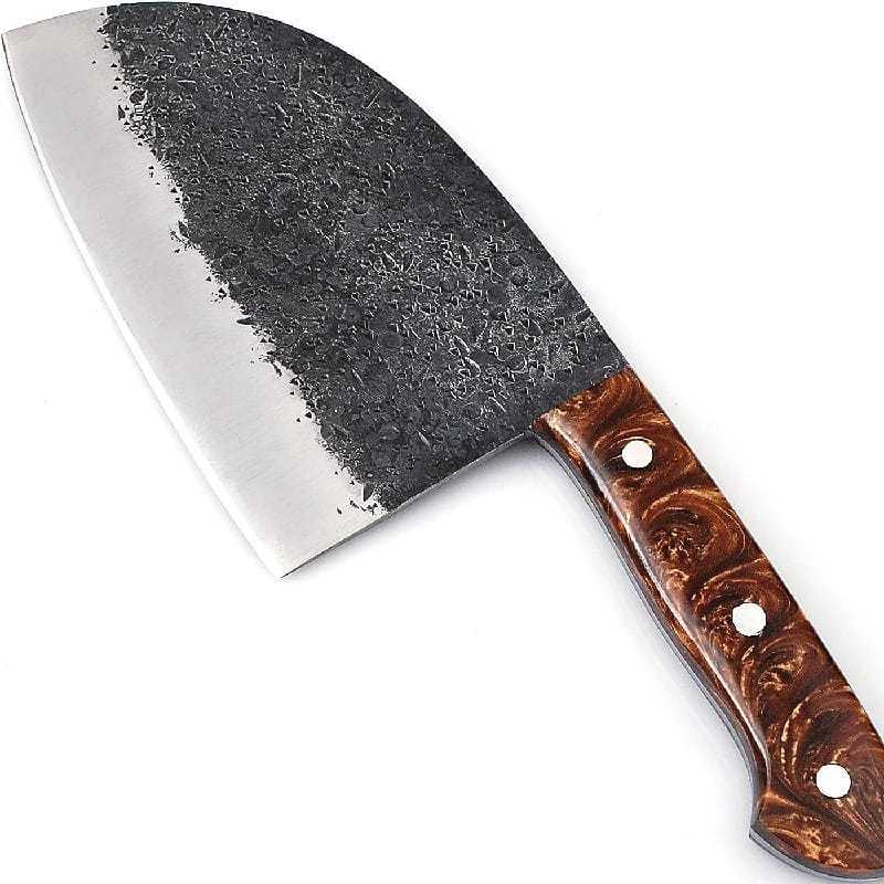 Forged Knife Chopper Japanese Cleaver Slaughter Chef Knife For Boning Meat Handmade Serbian Chopper Knife With Resin Handle