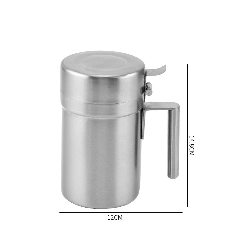 304# Stainless Steel Olive Oil Dispenser Bottle 550ML Leak Proof Oil Salad Dressing Storage Oil Container With Lid