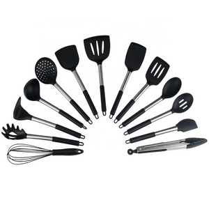 Online Retailer Trending Silicone Kitchen Utensil Set Kitchen Accessories Stainless Steel Utensil Set 13pcs practical utensil