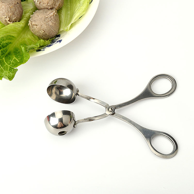 RTS In Stock Kitchen Gadgets DIY Meatball Maker Stainless Steel Fish Baller Multi-functional Shrimp Ball Tongs