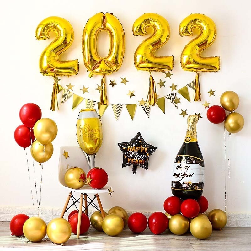 Birthday Party Decoration Ballon Set 16inch Happy Birthday Gold Black Foil Ballons balloons anniversary decoration party supplie