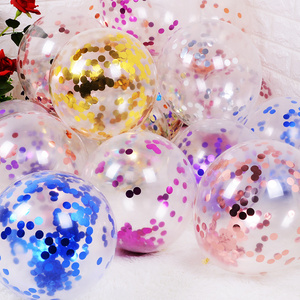 Oversized latex transparent balloon wedding party ornament Confetti Balloon Sequin latex for Party Wedding Birthday Decorations