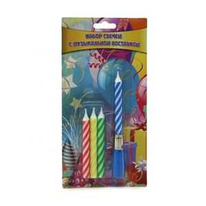 Best quality flashing LED candle for cake Threaded music electronic candle Mini Color Threaded Birthday Candle