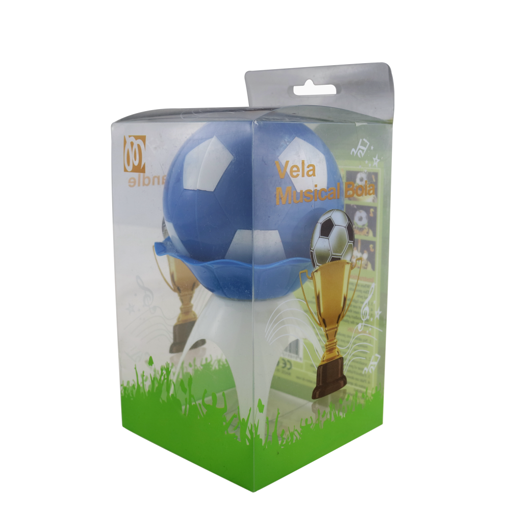 High Quality And Cheaper Price Soccer  Football Shape Music Birthday Candle Clear Floating Candles Firework