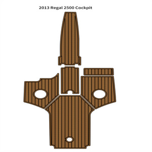 2013 Regal 2500 Cockpit Pad Boat EVA Foam Faux Teak Deck Floor Mat Flooring Backing Adhesive SeaDek Gatorstep Style Floor