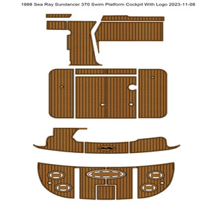 1998 Sea Ray Sundancer 370 Swim Platform Cockpit Pad Boat EVA Teak Flooring Mat Backing Adhesive SeaDek Gatorstep Style Floor