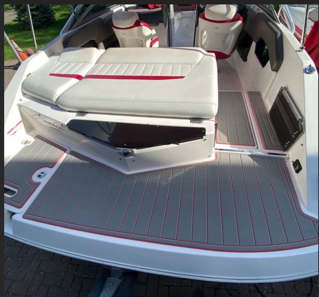 2003 Regal 2000 Swim Platform Step Pad Boat EVA Foam Faux Teak Deck Floor Mat Backing Adhesive SeaDek Gatorstep Style Floor