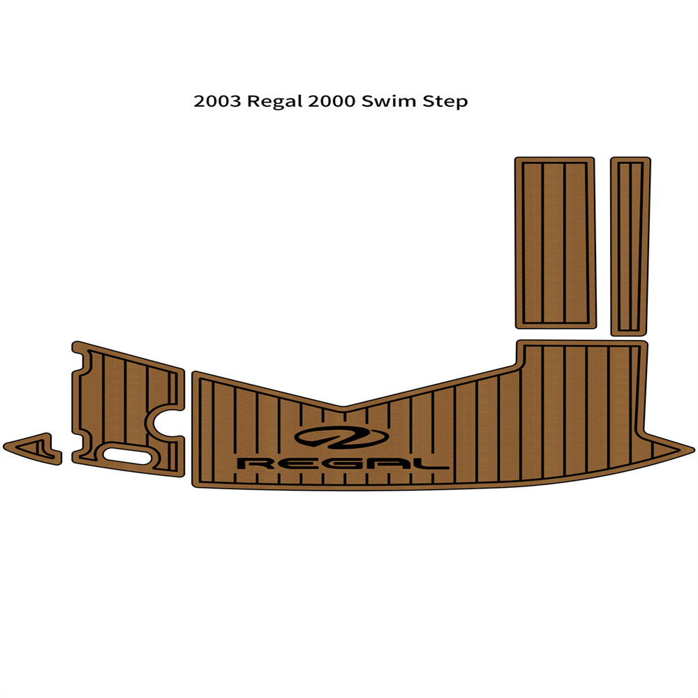 2003 Regal 2000 Swim Platform Step Pad Boat EVA Foam Faux Teak Deck Floor Mat Backing Adhesive SeaDek Gatorstep Style Floor