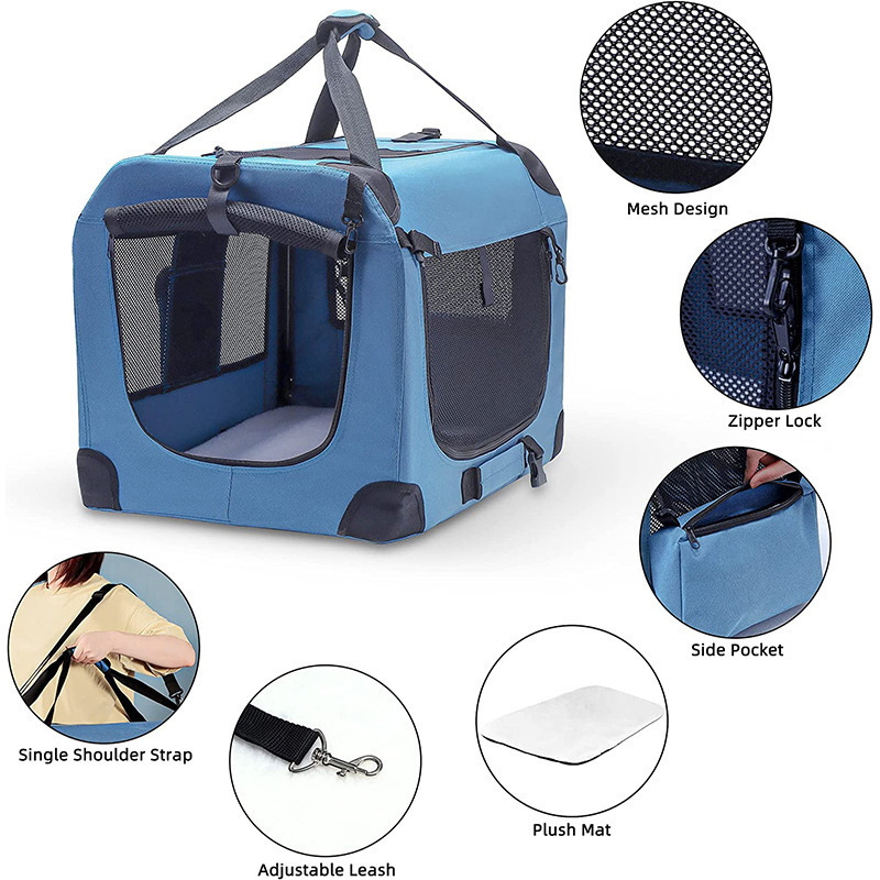 Popular Travel Collapsible Dog Crate Travel Pet Bag Car Folding Waterproof Pet Bag