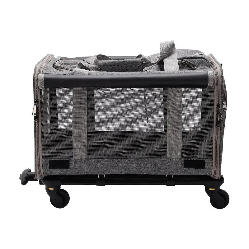 Manufacturer Detachable Portable Breathable Travel Bag Pet Carrier with Wheels