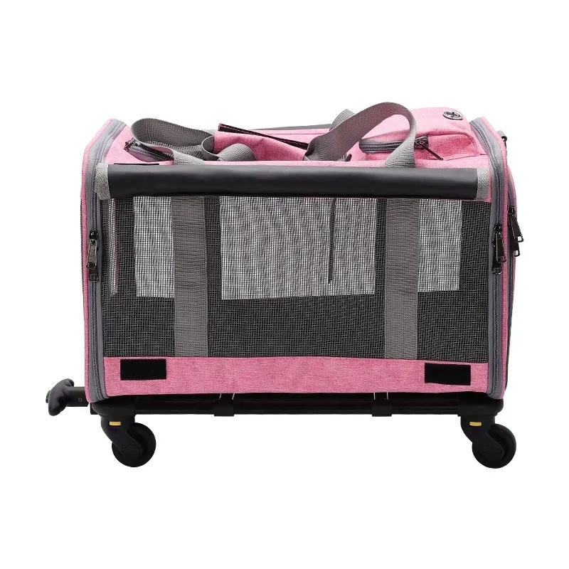 Manufacturer Detachable Portable Breathable Travel Bag Pet Carrier with Wheels