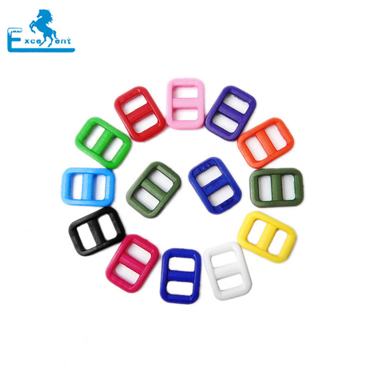 Color Plastic Adjustable Tri Glide Slide Buckle