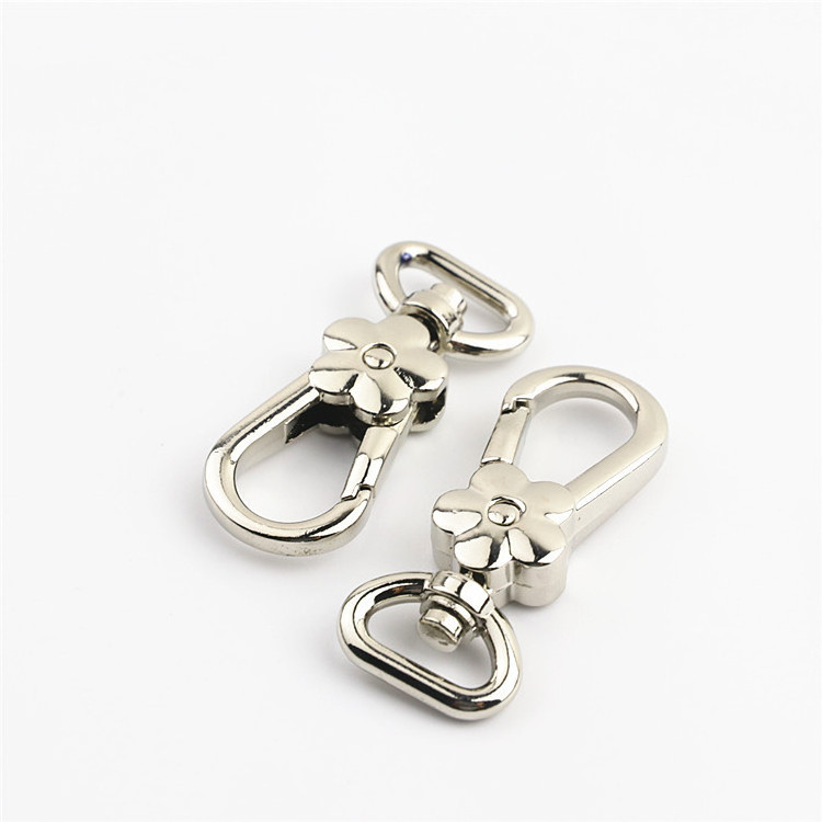 13mm Flower Shape Swivel Clasp Keyring Lobster Handbag Hardware Accessories Bag Snap Hook